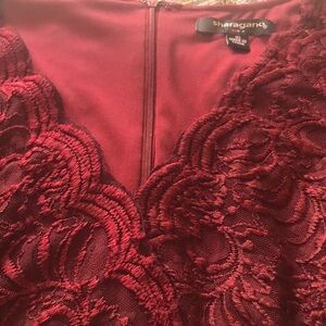Sharagano Cocktail Dress - Maroon - sz10